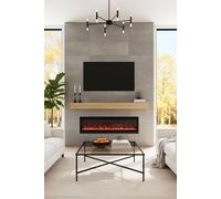 H&O Direct 40/50/60inch Electric Fireplace with Remote Control in Black | Size: Single H&O Direct Black Single