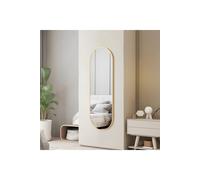 H&O Direct 40cm W x 120cm H Gold Oval Wall Mirror Full Length Mirror | Size: 40 cm W x 120 cm H H&O Direct Gold 40 cm W x 120 cm H
