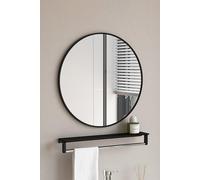 H&O Direct 50cm Nordic Round Framed Wall Hanging Mirror in Black H&O Direct Black