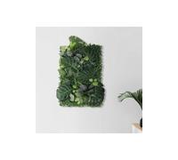 H&O Direct 60cm L x 40cm W Artificial Green Plants Wall Hedge | Size: 60 cm L x 40 cm W H&O Direct Green 60 cm L x 40 cm W