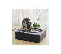 H&O Direct Buddha Tabletop Fountain with LED Light H&O Direct Multicolor