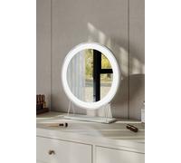 H&O Direct Circular Adjustable Makeup Mirror With LED Light in White H&O Direct White