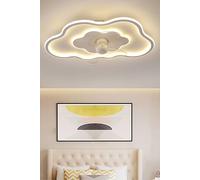 H&O Direct Cloud-Shaped Ceiling Mount LED Fan Light in White H&O Direct White