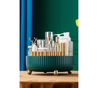 H&O Direct Cosmetics Storage Tray Makeup Skin Care Shelf Turntable Organizer in Green H&O Direct Green
