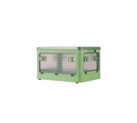 H&O Direct Folding Plastic Storage Bins Collapsible Organizers Box with Wheels in Green | Size: Small H&O Direct Green S