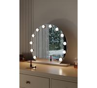 H&O Direct Frameless Hollywood Vanity LED Lighted Makeup Mirror in White H&O Direct White