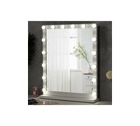 H&O Direct Hollywood Make-Up Mirror with 16 LED Light Bulbs in White H&O Direct White
