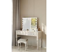 H&O Direct Hollywood Vanity Mirror with Lights LED Makeup Mirror in White H&O Direct White