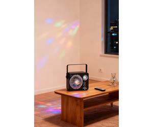 H&O Direct Indoor Disco LED Party Light with Remote Control in Black H&O Direct Black