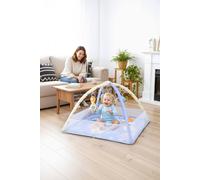 H&O Direct Infant Activity Play Mat with Hanging Toys & 20 Ocean Balls in Blue H&O Direct Blue