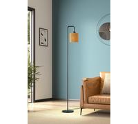 H&O Direct Modern Floor Lamp with 15cm High Cylindrical Shade H&O Direct Multicolor
