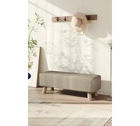 H&O Direct Modern Rectangular Footrest in Beige H&O Direct Beige