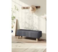 H&O Direct Modern Rectangular Footrest in Dark Grey H&O Direct Dark Grey