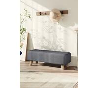 H&O Direct Modern Rectangular Footrest in Light Grey H&O Direct Light Grey