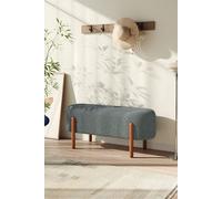 H&O Direct Modern Upholstered Bench in Grey H&O Direct Grey