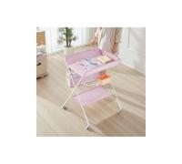 H&O Direct Portable Folding Baby Changing Station with Storage Spaces in Pink H&O Direct Pink