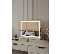 H&O Direct Rectangle Hollywood Lighted LED Makeup Mirror in White H&O Direct White