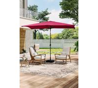 H&O Direct Rectangular Red Waterproof Parasol for Outdoor with Plastic Fillable Base H&O Direct Red
