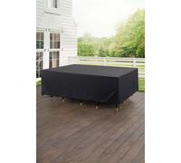 H&O Direct Rectangular Sunproof Waterproof Oxford Fabric Garden Furniture Cover with Double Handles in Black H&O Direct Black