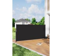 H&O Direct Retractable Outdoor Patio Privacy Side Awning in Grey | Size: Medium H&O Direct Grey M