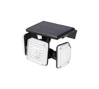 H&O Direct Solar Powered Motion Sensor Wall Light with Rotating Heads in Black H&O Direct Black