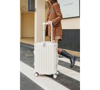 H&O Direct Suitcase with Combination Lock & USB Port & Cup Holder in White H&O Direct White