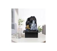 H&O Direct Tabletop Water Fountain Buddha Decor in Grey H&O Direct Grey