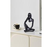 H&O Direct Thinker Resin Tabletop Abstract Decoration in Black H&O Direct Black