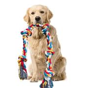 H&P large dog toys 50 Inch/ 127cm with 5Knots for Medium and Large aggressive Chewers, Rope Indestructible Dog Chew Toys, Tough Dog Toys, kong rope toys for dogs