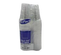 H-Pack 100 Clear PP Plastic Half Pint Cups