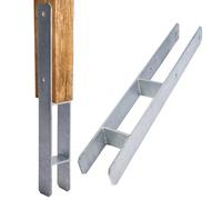 Heavy Duty Galvanised ("h" Shape) Post Fence Foot Anchors Internal Size: 71mm - 2.75"