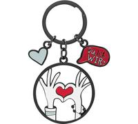 H:)PPY life Keyring with Cute Charms Du, Ich wir [German Language]