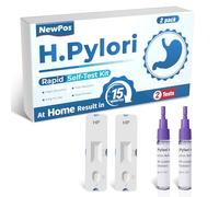 H Pylori Test Kit - 2 PCS H. Pylori Test, H-Pylori Stool (Antigen) Self-Test for Home Use, 99.9% Accurate, Fast 10-15 Min Results, Easy to Use, No Lab Needed