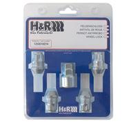 H & R 125001KEY4 Rim Lock Nuts Set of 4 Cone 60 ° - M12 x 1.5 mm