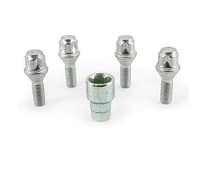H & R 1252601KEY4 Rim Lock - Set of 4 Cone 60 Degrees - M12 x 1.5 x 26 mm