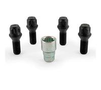 H & R B14252801KEY4 Rim Lock - Set of 4 Cone 60 ° M14 x 1.25 x 28 mm, Black