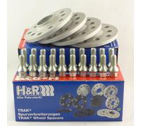 H&R 15mm DRM Bolt-On Wheel Spacers (Silver) for Ford Focus MK2 ST225 & RS 5x108