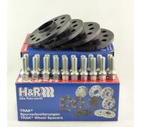 H&R DR-System Wheel spacer set 24mm per axle - Bolt pattern 5x112 - Hub 57,1mm - Bolt size M14x1,5 - compatible with Audi/Seat/Skoda/Volkswagen/Ford - Black