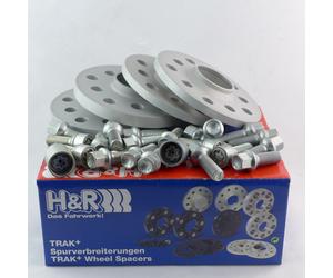 H&R Lane Widening Front+Rear ABE for Audi A4 A5 A6 A7 B8 4G 30mm Silver