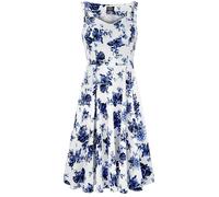 H&R London Blue Rosaceae Swing Dress Midi Dress multicolour M