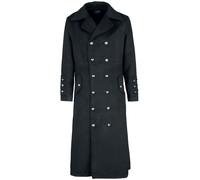 H&R London Classic Military Coat Winter Coat black S