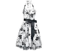 H&R London Floral Long Dress Midi Dress white black M