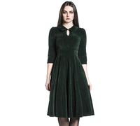 H&R London Glamorous Velvet Tea Dress Midi Dress dark green XXL
