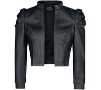 H&R London Serena Jacket Faux Leather Jacket black XXL