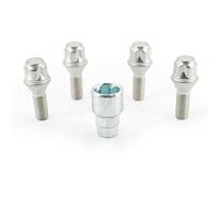 H&R Rim Lock Set M12 x 1.25 x 26 mm Taper Collar - 4 Wheel Lock Screws with Adapter