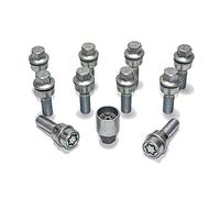 H&R Wheel bolt Set Round-Head with movable cone R14 M14x1.50 - Length 30mm - 10 pcs. (e.g. compatible with Audi Q3, Q5) - incl. wheel-locks