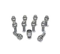 H&R Wheel bolt Set Round-Head with movable cone R14 M14x1.50 - Length 45mm - 10 pcs. (e.g. compatible with Audi Q3, Q5) - incl. wheel-locks