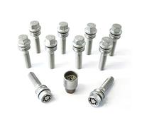 H&R Wheel bolt Set Round-Head with movable cone R14 M14x1.50 - Length 51mm - 10 pcs - incl. wheel-locks