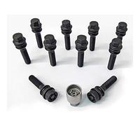 H&R Wheel bolt Set Round-Head with movable cone R14 M14x1.50 - Length 55mm - Black - 10 pcs - incl. wheel-locks