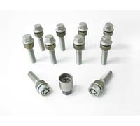 H&R Wheel bolt Set Round-Head with movable cone R14 M14x1.50 - Length 60mm - 10 pcs. (e.g. compatible with Porsche) - incl. wheel-locks